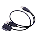 Miniatyrbillede 1 af 5: Usb-adapter 6+7p Cd-rom Dvd-rom Sata til Usb 2.0-konverter Slimline Sata 13pin