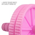 Pikkukuva 3 / 5: Phoenix Fitness Ab Roller - Vatsarulla vatsalihasten harjoitteluun ja keskivartalon harjoitteluun kotona ja kuntosalilla vaahtokahvoilla - Pinkki