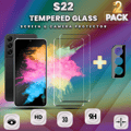 2-Pack Samsung S22 Screen Protector & 1-Pack Lens Protector -Tempered Glass 9H Samsung S22 Samsung S22