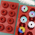 Miniatyrbilde 1 av 5: IC 1st 8 Hulrom Silikon Kakeform DIY Mini Spiralformet Kake Cho