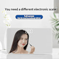 Miniatyrbild 2 av 5: Reseskala för kroppsvikt, liten bärbar kroppsviktsskala digital badrumsspegel skala mini elektronisk skala för personlig hälsa Usb-laddning fe