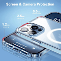 Miniatyrbillede 4 af 5: IC avser Magnetisk etui til iPhone 15 Pro Max 6,7 tommer, kompatibel med Magsafe, faldbeskyttende mobilcover iPhone 15 Pro