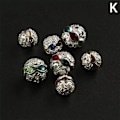 Miniatyrbilde 1 av 5: IC 50 stk 6mm Rhinestone Rone Krystall Løse Spacer Perler For Smykker K-8mm