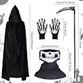 Miniatyrbillede 2 af 7: Halloween kappe, kappe cosplay kappe rekvisitter til halloween-masquerade b 140