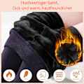 Miniatyrbild 2 av 5: Tencoz Termiska Leggings för Kvinnor Hög Midja Opaque Långa Leggings Med Tjock Fleece Foder Varma Vinter Leggings Stretchiga Strumpbyxor/Byxor,