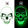 Pikkukuva 5 / 7: Halloween LED-naamio, LED-luurankonaamio, LED-puhdistusnaamiot, kauhunaamio, halloween-naamio, karnevaaliin, halloweeniin, cosplayhin ja juhliin Green