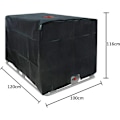 Miniatyrbilde 3 av 4: IBC Vanntankdeksel 1000 L 210D Containerdeksel Vanntank Regntett med Glidelås Vindtett Anti-UV Rivsikker T-Audace