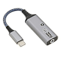 Miniatyrbilde 2 av 5: 2 i 1 USB C til 3,5 mm hodetelefon- og ladeadapter - Type C til Aux lydkontakt med PD 60W hurtiglading Splitterkabel