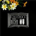 Miniatyrbillede 1 af 5: IC Vivid Books Ramme Tilpasset Stencil Metal Skærende Dies DIY Scrapb