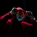 Pikkukuva 7 / 7: Halloween LED-naamio, LED-luurankonaamio, LED-puhdistusnaamiot, kauhunaamio, halloween-naamio, karnevaaliin, halloweeniin, cosplayhin ja juhliin Xb