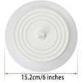 Miniatyrbild 2 av 5: Universal Silikon Gummi Avloppspluggar 15cm för Diskbänk Badrum Handfat (Vit)..DEBUNS, 2-pack