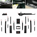 Miniatyrbilde 3 av 5: For Tesla Model X/s Karbonfiber Senterkonsoll Wrap Vinyl Klistremerke Trim Interiør Blankt Wrap Trim Dekal