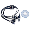 Miniatyrbilde 1 av 5: 8 i 1 datamaskin USB-programmeringskabel for praktisk walkietalkie bilradio