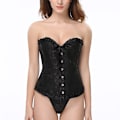 Miniatyrbilde 2 av 3: Europeisk og amerikansk palass brystbindende brudekjole sexy midje-bindende mage-bindende vest midje-bindende korsett MJ51 black XL