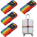 Miniatyrbild 1 av 7: Resväska rem, 4-delad bagagebälte, Resväska bälte bagagebälte set, Kors bagage rem, Justerbar resväska rem, Spänne rem, Resväska rem rainbow my Password-4