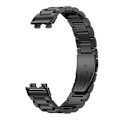 Miniatyrbild 4 av 4: För Huawei Band 8 Rostfritt Stål Klockarmband Ersättning Metall Rem-Svart