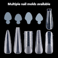 Miniatyrbilde 4 av 5: IC 96/120 stk Negleform Formstøpebrett Utvidet Gel Form Fren H092-20