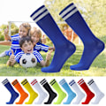 Miniatyrbillede 4 af 7: Børn Voksne Fodboldstrømper Knæhøje strømper Sports Fodboldstrømper white blue white blue EU 37-45