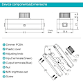 Pikkukuva 2 / 5: 3-100W 220-240V LED-himmenninkytkin hehkulampuille, halogeenilampuille, säädettävä LED-valaisin, valkoinen