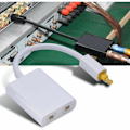 Miniatyrbillede 3 af 5: Dual Port Digital Optisk Audio Splitter Tilslut Nemt Flere Komponenter Uden at Skifte Forbindelser Lav Jitter Syntetisk Fiber Optisk Kabel (Hvid)