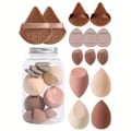 Pikkukuva 1 / 2: Rajojen yli myyvä drift-pullo 14-osainen puuterivippasetti kauneusmuna peukalopuuteri vippa puuvillapuuteri vippa mini puuteri vippa Brown 14-piece set