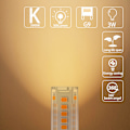 Miniatyrbillede 3 af 5: G9 LED-pærer, varmt hvidt, 3W, 300LM, 3000K, erstatning for 30W G9 halogenpære, flimmerfri, ikke-dæmpbar til belysningsindretning, krone, 10-pakning