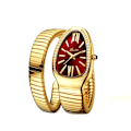 Miniatyrbillede 1 af 6: MISSFOX Dameure - Slangeformet Ur til Kvinder - Unikt Guld Kvartsur - Relogio Feminino B-1221-GRe