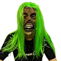 Miniatyrbild 5 av 10: Spökhusmanuskript dödar NPC män och kvinnor mask huvudbonad Halloween rumsflykt spökhus skräckkostym MJ51 K