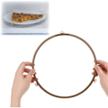 Miniatyrbilde 3 av 5: 22 cm Universal Dreieskiveholder, Mikrobølgeovn Roterende Ring Dreieskive for Universal Glassholder 22 cm Diameter (Brun)