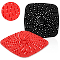 Miniatyrbild 2 av 5: IC Återanvändbar silikon Air Fryer Liner Mat Non-Stick Ångkokningsmatta Bakplåt röd fyrkant