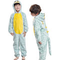 Miniatyrbild 1 av 7: Barnens dinosaurie-onesie pyjamas för pojkar och flickor, drak-huvtröja, kostym, unisex, grön, sovkläder, jumpsuit