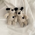 Miniatyrbillede 2 af 5: IC Ny Plys Sort Kærlighedshvalp Nøglering Legetøj Udstoppede dyr hvalp