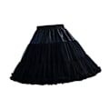 Miniatyrbilde 1 av 5: Kvinners Lagdelt Underskjørt i Tulle Chiffon Krinolineskjørt for Kjole Black 45cm