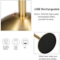 Miniatyrbillede 4 af 5: USB Genopladelig Bordlampe, LED Sengelampe, Læselampe, med Dæmpbar Touch Kontrol, 3 Lysfarver, DEBUNS