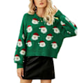 Miniatyrbillede 1 af 5: IC Dame grim julesweater, sjov nisse sjov juleferie XL