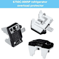Miniatyrbilde 2 av 5: PTC Startrelé og Overbelastningsvern for Kjøleskap 6750c-0005p..DEBUNS