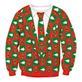 Miniatyrbilde 5 av 9: Dame Julgenser Pullover Xmas Langarmet Topp God Jul Merry Christmas XL