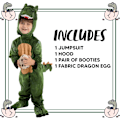 Pikkukuva 5 / 6: Lasten Unisex Brun T-Rex Realistinen Puku Vihreä Medium (8-10 vuotta) Green Green Medium (8-10 yrs)