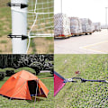 Miniatyrbild 4 av 5: Elastiska Snören med Krokar för Utomhusbruk - 8 st Tält Elastiskt Rep Spänne Krok Spiral Krokar för Camping, Tält