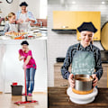 Pikkukuva 4 / 8: Turbaani kokkihattu kolmiohuivi ravintolan työhattu naisille