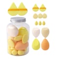 Pikkukuva 1 / 2: Rajojen yli myyvä drift-pullo 14-osainen puuterivippasetti kauneusmuna peukalopuuteri vippa puuvillapuuteri vippa mini puuteri vippa Yellow 14-piece set