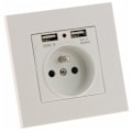 Pikkukuva 1 / 5: Sharplace Seinäpistorasia, Seinärasia, Kaksois-USB 5V/2100mA, Kätevä ja helppo hallita 2-porttinen USB-pistorasia