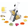 Miniatyrbild 3 av 5: Multifunktionell grönsaksskärare: Skivar, Julienne, Tärnar, Pommes frites-blad i rostfritt stål för lök, morötter, potatis, tomater, frukt