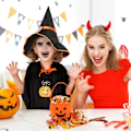 Miniatyrbilde 6 av 7: Halloween-flaggermus for barn, egnet for Halloween-barn, jenter og gutter., Svart 2, L