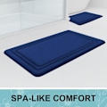 Miniatyrbillede 4 af 5: IC Memory Foam Bademåtte 24x16, Ultra Blød, Skridsikker og Absorberende Badeværelsesmåtte, Maskinvaskbar, Komfortabelt Badekar, Marineblå