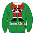 Miniatyrbilde 8 av 9: Julegenser for kvinner, langermet genser, juledesign Rund hals Juletrær Round Neck Christmas Tree L