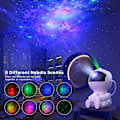 Miniatyrbillede 2 af 5: Astronaut Galaxy Projektor Stjernehimmel Natlampe Projektor med Fjernbetjening, USB-drevet 360° Justerbar Rummandslys Projektor