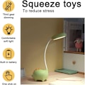 Miniatyrbillede 3 af 4: LED Skrivebordslampe, Børne Skrivebordslampe Dæmpbar Sengelampe med Øjenbeskyttende Touch Sensor 3 Lysstyrkeniveauer, USB Genopladelig Touch Switch