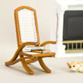 Miniatyrbild 4 av 5: IC Dockhus Mini Chaise Stol Schäslong Modell Dockhusmöbler