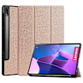 Miniatyrbild 2 av 5: Fodral för Lenovo Tab P12 Pro med pennhållare 12,6\" stöttåligt fodral Tri-Fold Stand Folio Smart Cover för Lenovo Tab P12 Pro 12,6\" roséguld